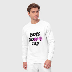 Костюм хлопковый мужской Boys dont cry, цвет: белый — фото 2