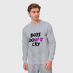 Костюм хлопковый мужской Boys dont cry, цвет: меланж — фото 2