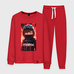 Костюм хлопковый мужской Roblox fire, цвет: красный