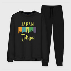Костюм хлопковый мужской Токио Япония, цвет: черный