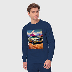 Костюм хлопковый мужской Авто Мустанг, цвет: тёмно-синий — фото 2