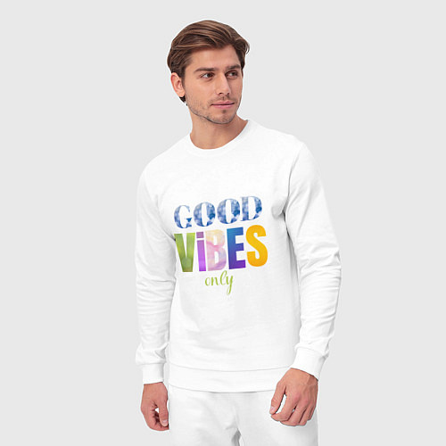 Мужской костюм  Good vibes only / Белый – фото 3