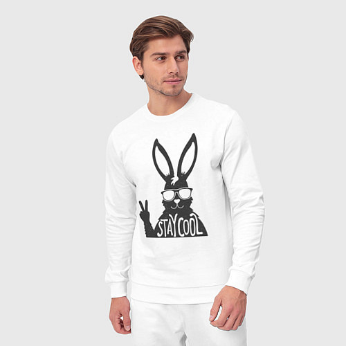 Мужской костюм Stay cool rabbit / Белый – фото 3