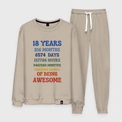 Мужской костюм 18 лет в месяцах - днях - часах - минутах - секунд