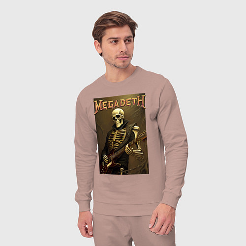 Мужской костюм Megadeth - skeleton - heavy metal / Пыльно-розовый – фото 3