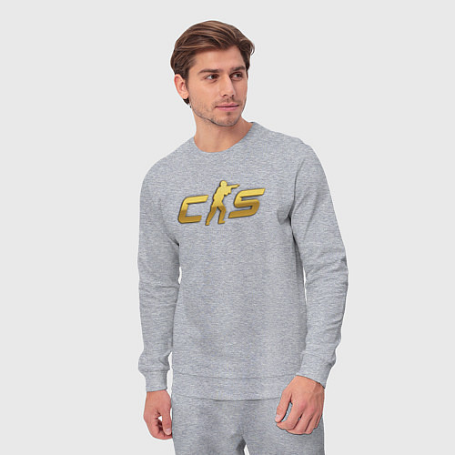 Мужской костюм CS 2 gold logo / Меланж – фото 3