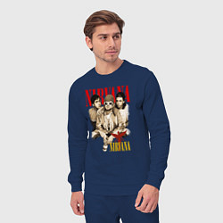 Костюм хлопковый мужской Nirvana rock band, цвет: тёмно-синий — фото 2