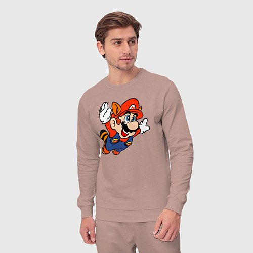 Мужской костюм Марио летит / Пыльно-розовый – фото 3