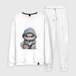 Мужской костюм Злой кот в капюшоне