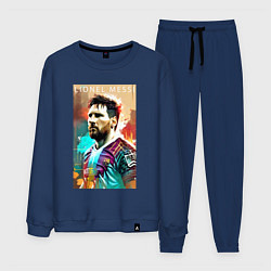 Костюм хлопковый мужской Lionel Messi - football - striker, цвет: тёмно-синий