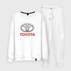 Костюм хлопковый мужской Toyota sport auto brend, цвет: белый