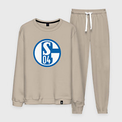 Костюм хлопковый мужской Schalke 04 fc club, цвет: миндальный