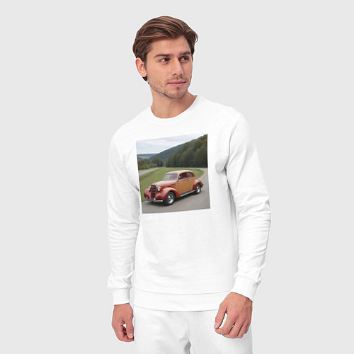 Мужской костюм Ретро авто / Белый – фото 3