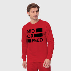 Костюм хлопковый мужской Mid or feed, цвет: красный — фото 2