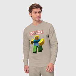 Костюм хлопковый мужской Roblox бегущий персонаж, цвет: миндальный — фото 2