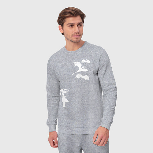 Мужской костюм Девочка и драконы / Меланж – фото 3