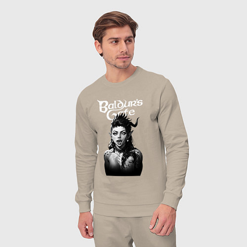 Мужской костюм Ахегао Карлах - Baldurs gate 3 / Миндальный – фото 3