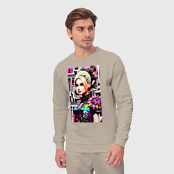 Костюм хлопковый мужской Barbie - pop art stylization, цвет: миндальный — фото 2