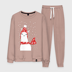 Мужской костюм Лама - альпака в шапочке и шарфе