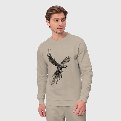 Мужской костюм Попугай ара летит / Миндальный – фото 3