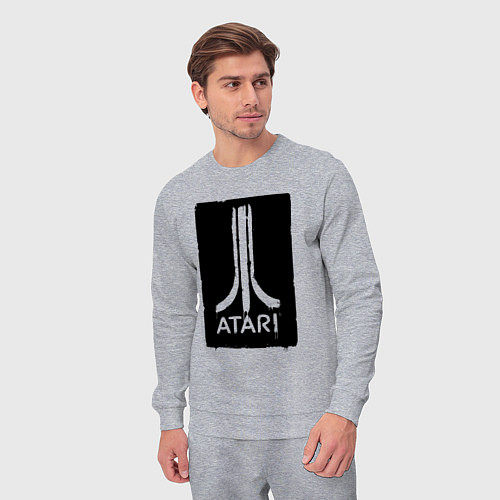 Мужской костюм Atali black logo / Меланж – фото 3