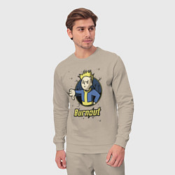 Костюм хлопковый мужской Burnout - vault boy, цвет: миндальный — фото 2