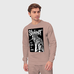 Костюм хлопковый мужской Slipknot - hope is gone, цвет: пыльно-розовый — фото 2