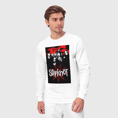 Мужской костюм Slipknot - all / Белый – фото 3