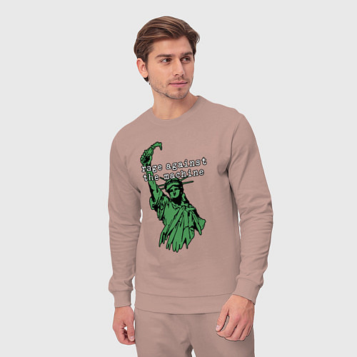 Мужской костюм Rage Against - statue of liberty / Пыльно-розовый – фото 3