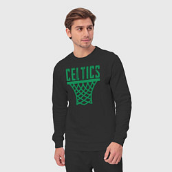 Костюм хлопковый мужской Celtics net, цвет: черный — фото 2