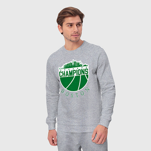 Мужской костюм Boston champions / Меланж – фото 3