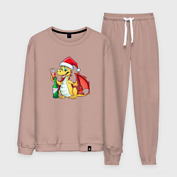 Мужской костюм Красный дракон с шампанским