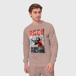 Костюм хлопковый мужской RATM - curly vocalist, цвет: пыльно-розовый — фото 2