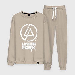 Костюм хлопковый мужской Linkin Park - white, цвет: миндальный