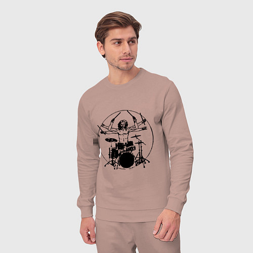 Мужской костюм Vitruvian six hand drummer / Пыльно-розовый – фото 3