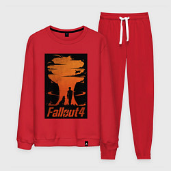 Костюм хлопковый мужской Fallout 4 dog, цвет: красный