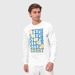 Костюм хлопковый мужской Steph Curry, цвет: белый — фото 2