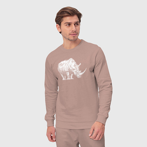 Мужской костюм Белый носорог / Пыльно-розовый – фото 3