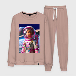 Костюм хлопковый мужской Барби - крутой космонавт, цвет: пыльно-розовый