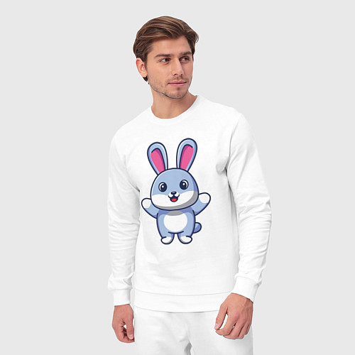 Мужской костюм Hello bunny / Белый – фото 3