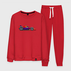 Костюм хлопковый мужской Формула-1 Ред Булл, цвет: красный