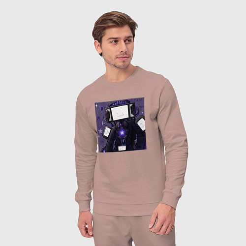 Мужской костюм Funny Titan TV Man / Пыльно-розовый – фото 3