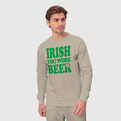 Костюм хлопковый мужской Irish you were beer, цвет: миндальный — фото 2