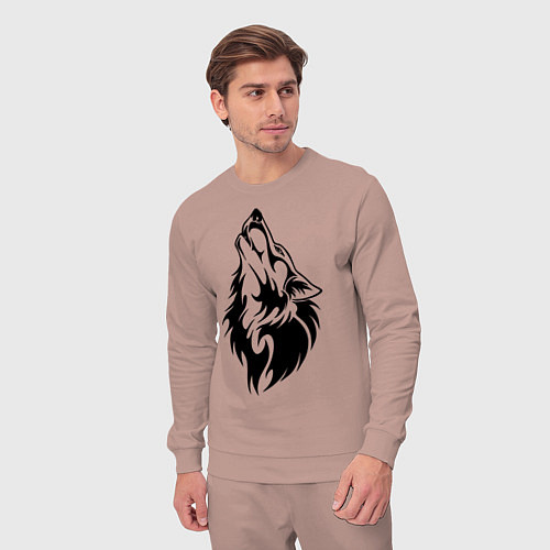 Мужской костюм Воющий волк / Пыльно-розовый – фото 3