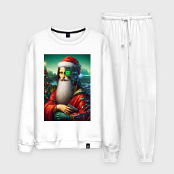 Костюм хлопковый мужской Mona Lisa in Santa costume - cyberpunk, цвет: белый