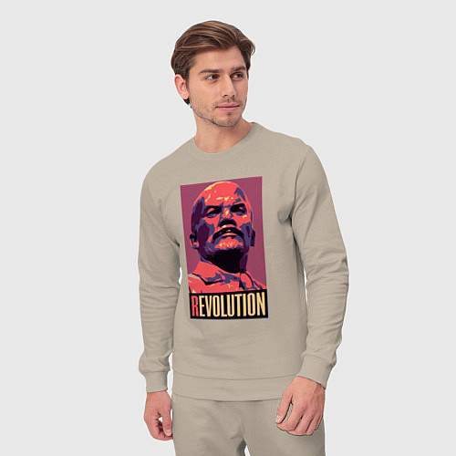 Мужской костюм Lenin revolution / Миндальный – фото 3