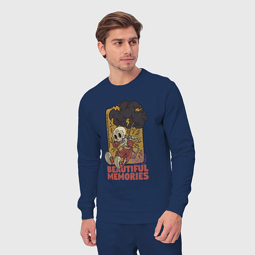 Мужской костюм Скелет на качелях / Тёмно-синий – фото 3