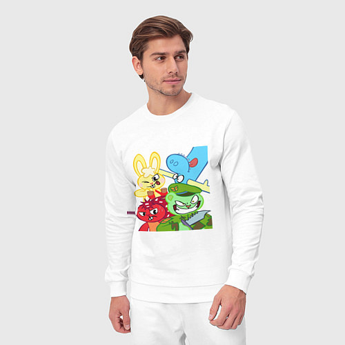 Мужской костюм Four happy tree friends / Белый – фото 3