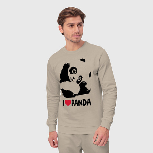 Мужской костюм I love panda / Миндальный – фото 3