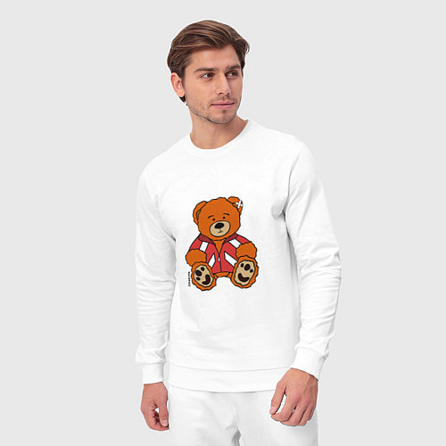 Мужской костюм Медведь Марат в спортивном костюме / Белый – фото 3